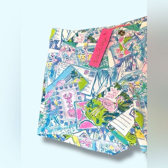 LILLY PULITZER 🌴NWT 🌴5” CALLAHAN STRETCH SHORT/ MULTI WISH YOU WERE HERE Size - Picture 5 of 12
